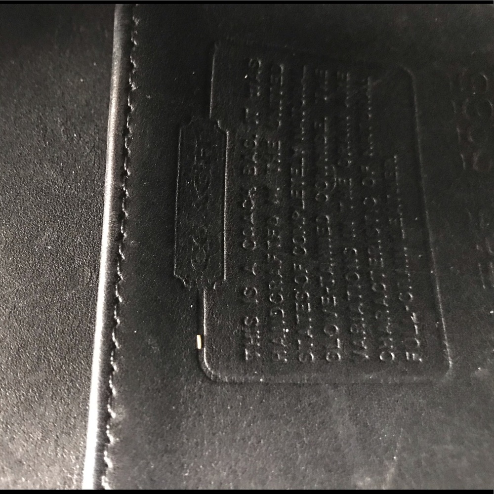 Coach black leather crossbody vintage bag purse - Picture 5 of 7